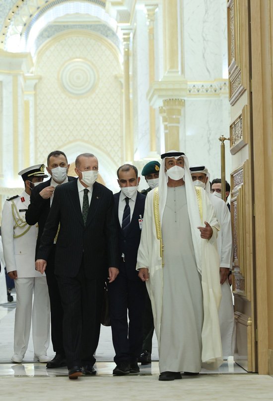 Recep Tayyip Erdoğan ile Abu Dabi Veliaht Prensi Şeyh Muhammed Bin Zayid Al Nahyan-