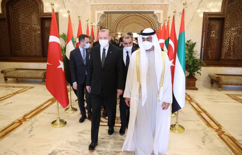 Recep Tayyip Erdoğan ile Abu Dabi Veliaht Prensi Şeyh Muhammed Bin Zayid Al Nahyan