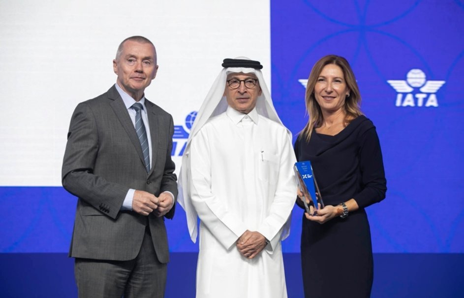 IATA Genel Müdürü Willie Walsh, Qatar Airways Grup CEO'su Akbar Al Baker,Güliz Öztürk