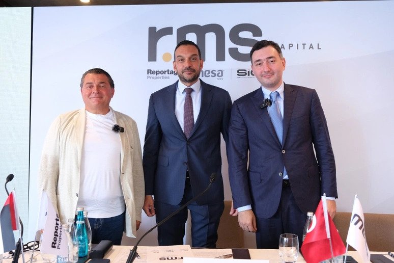 Reportage Properties Yönetici Direktörü Andrea Nucera, MESA Holding CEO’su Mert Boysanoğlu, Sabah Investment Group CEO’su Orkhan Mustafayev