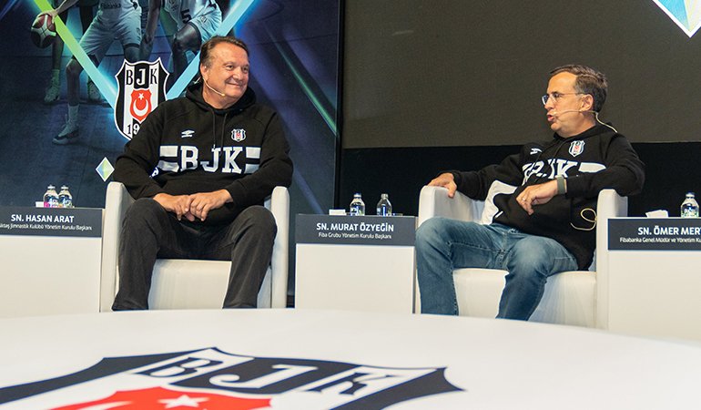 Beşiktaş Kulübü Başkanı Hasan Arat, Fiba Grubu Yönetim ve İcra Kurulu Başkanı Murat Özyeğin
