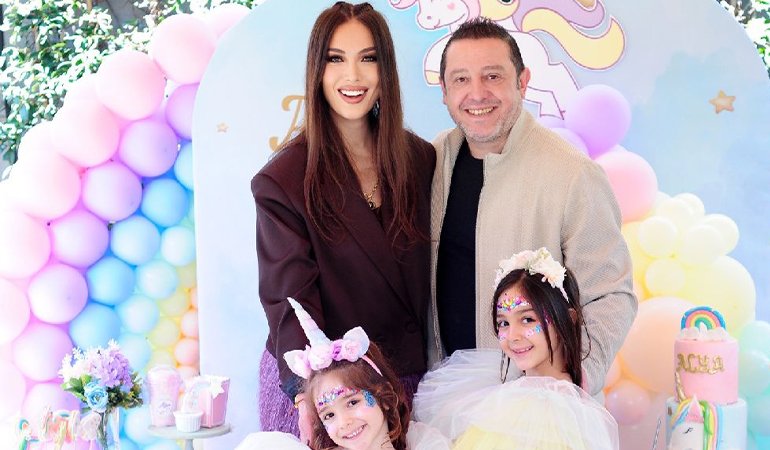 Nihat Kahveci ve Fulya Sever Kahveci, kızlarının doğum gününü kutladı